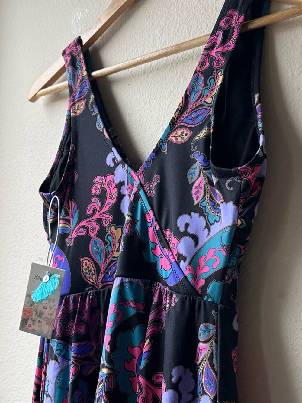 Johnny Was FATIMA WRAP SKIRTED ONE PIECE Sz S - Picture 12 of 16